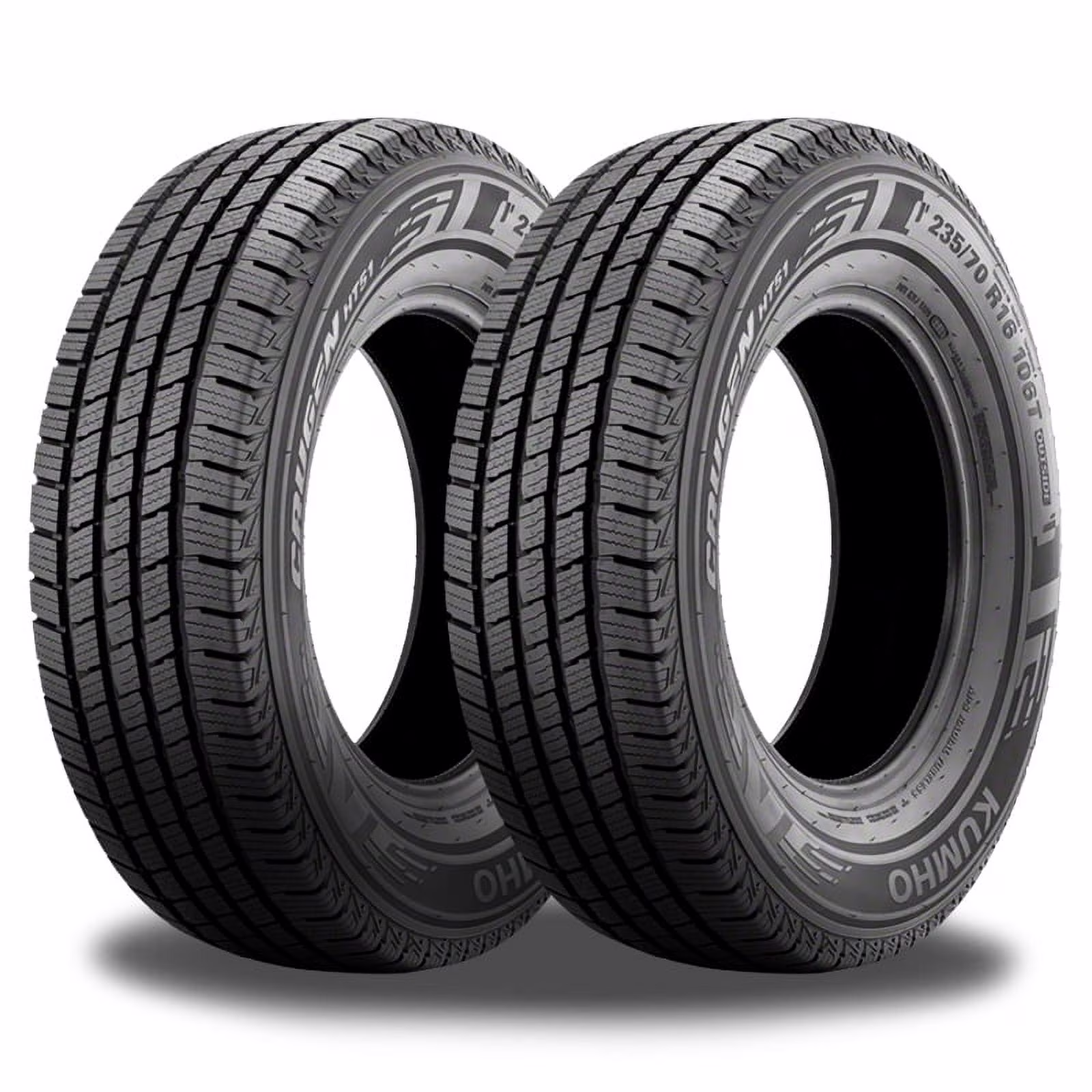 Set of 4 Kumho Crugen HT51 245/75R17 121/118S E/10 All-Season 3PMSF Tires 45000 MILE 2182293 / 245/75/17 / 2457517