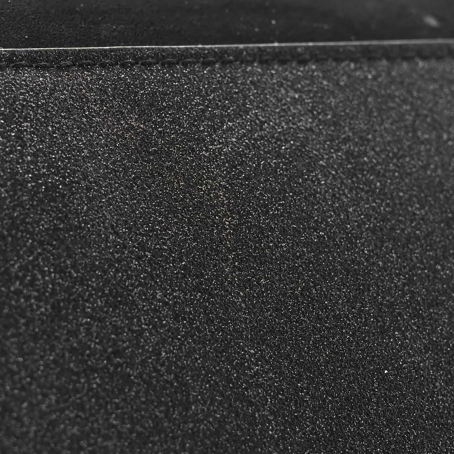 Suede Glitter Calfskin Embellished Paloma Clutch Black