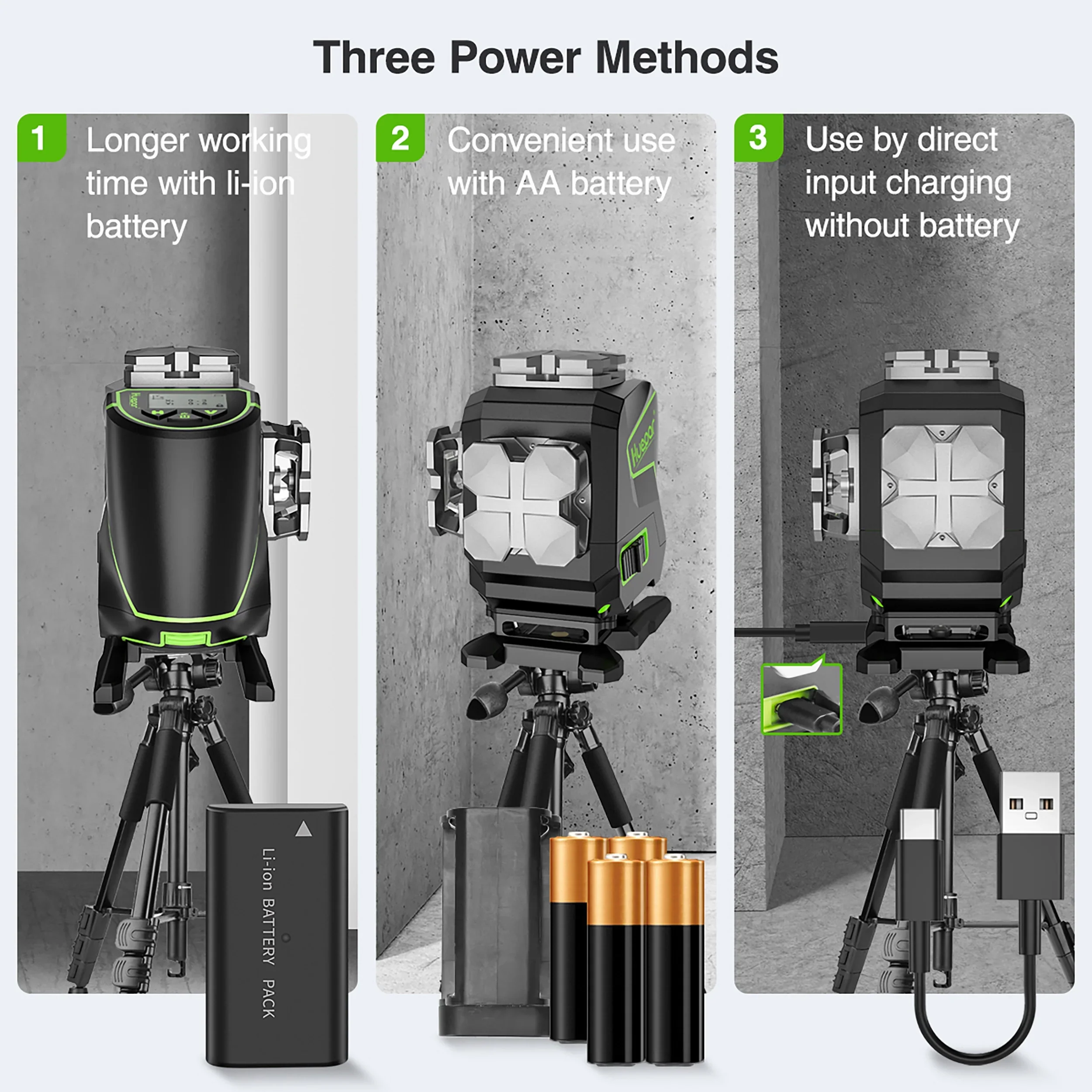 4D 16 Lines Self-Leveling Laser Level, 200Ft Green Beam 4 x 360° Cross Line Laser Level Tools with LCD Screen, Bluetooth and Magnetic Bracket
