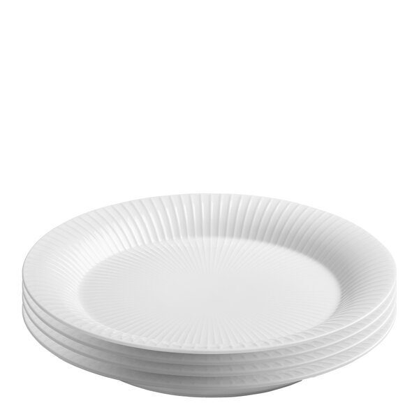 Hammershøi tallerken 22 cm 4 stk hvit