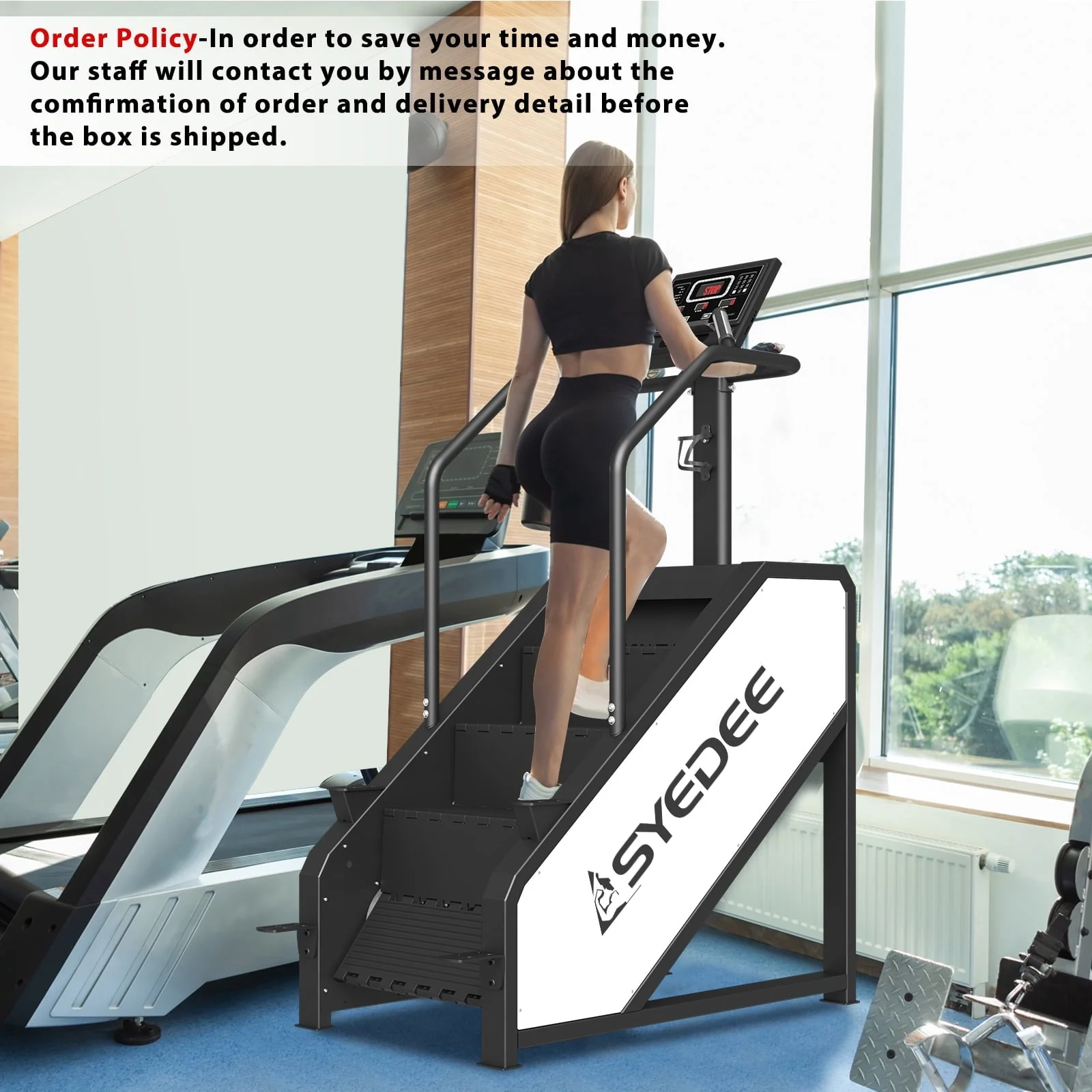 Stairmaster, syedee Stair Stepper with LED Screen, Stepmill Exercise Machine with 12 Workout Programs, 441LBS Step Machine, 24 164 Steps/Minute(White) Image 5