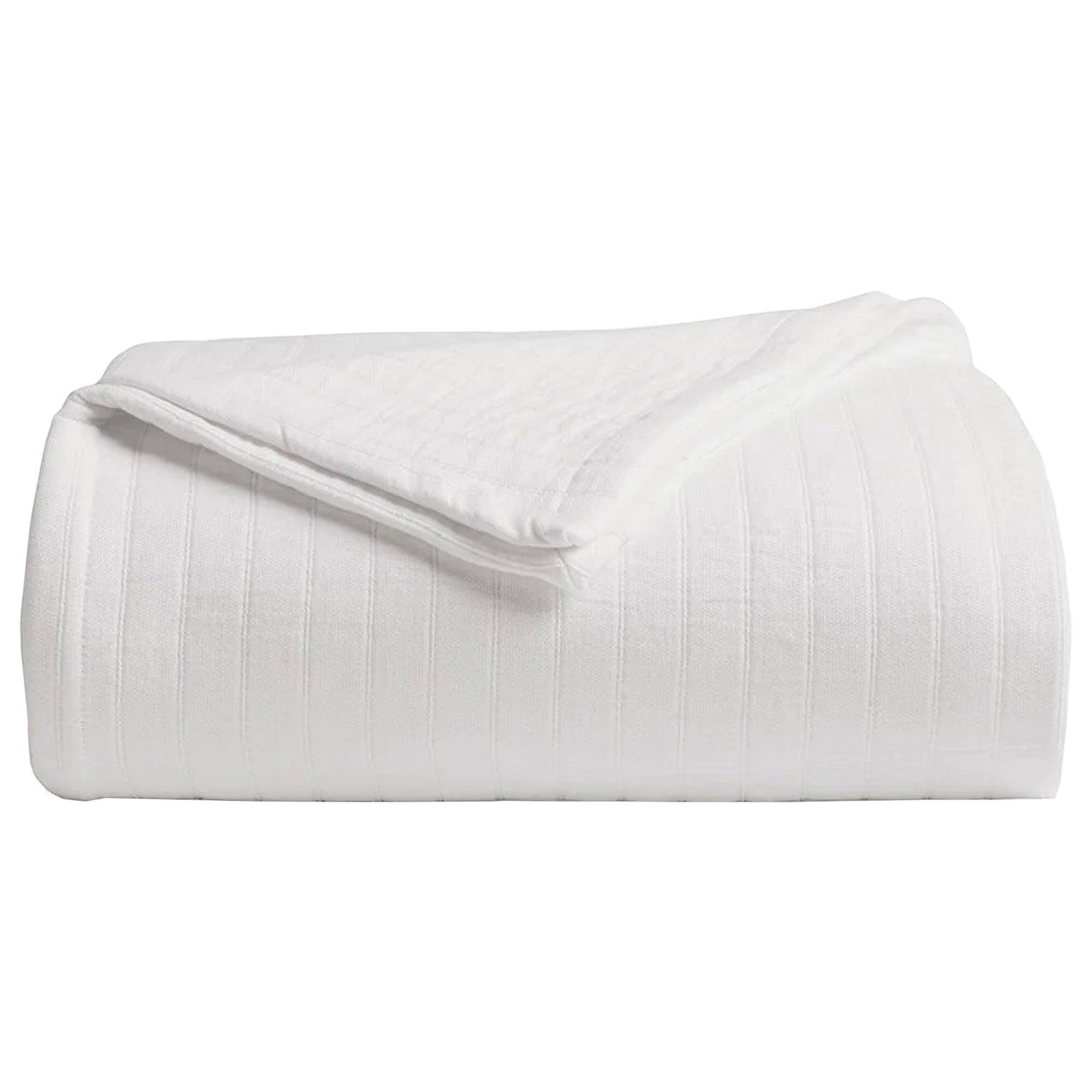 Channel Organic Cotton King Blanket in White