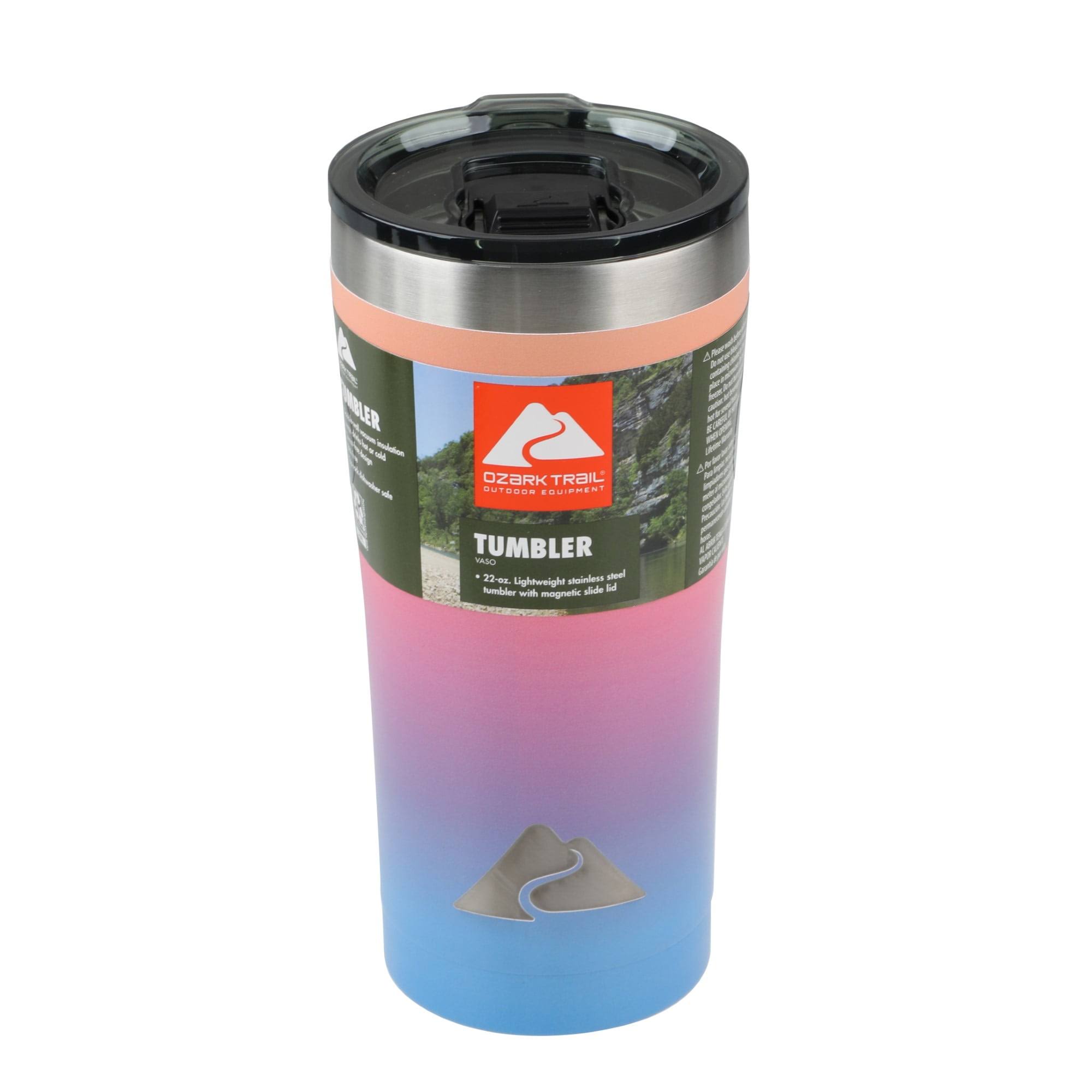 Ozark Trail 22 oz Vacuum Insulated Stainless Steel Tumbler-Gradient, Size: 22 fl oz, Multicolor