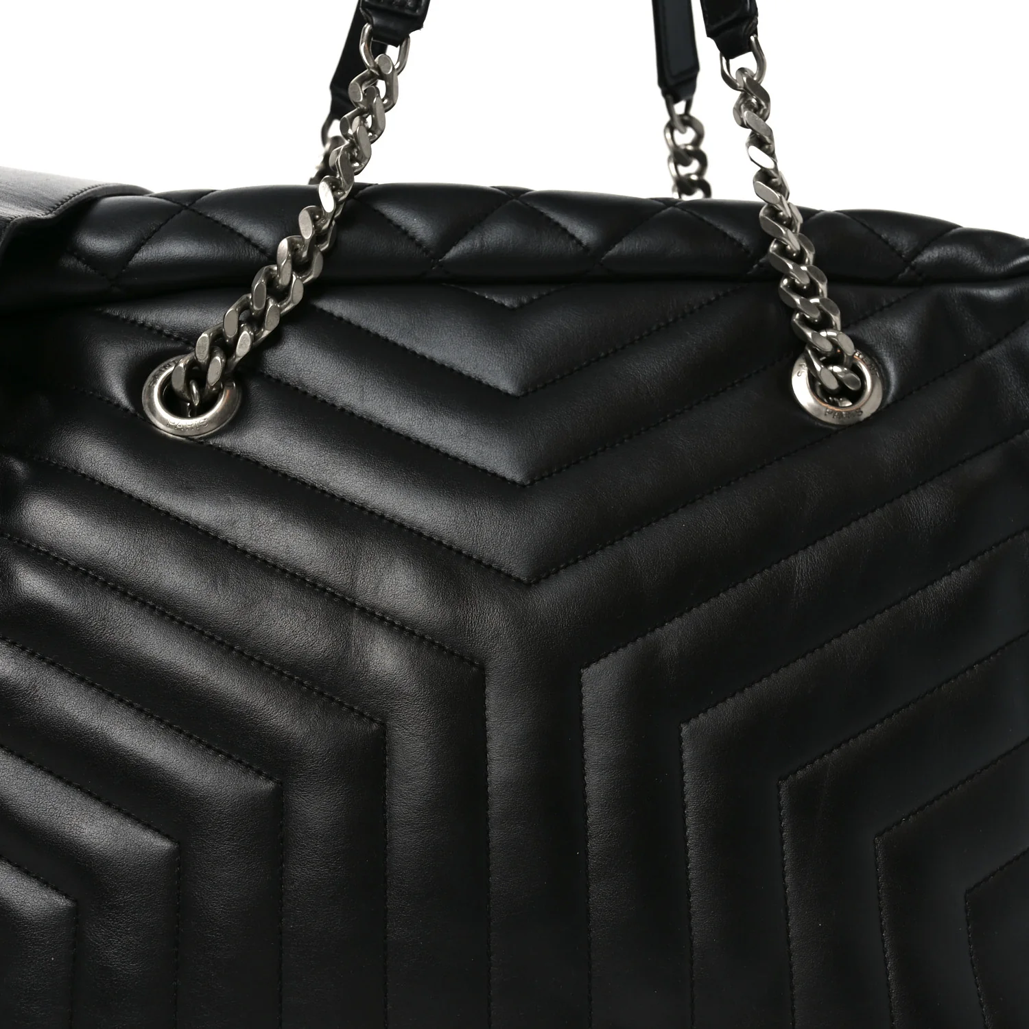 Lambskin Mixed Matelasse Joan Bowling Bag Black