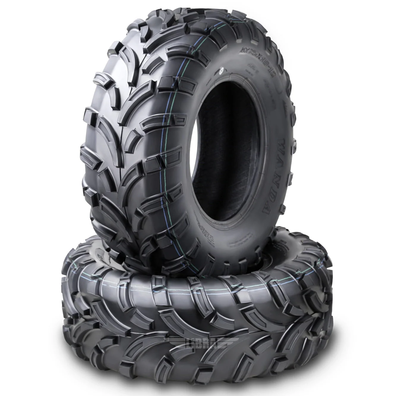 Wanda ATV/UTV Tires 25x10 - 12 25x10x12 /6PR P373 - 10244, Set 2