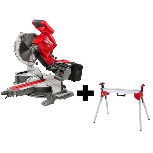 M18 FUEL 18V Lithium Ion Brushless Cordless 10 in Dual Bevel Sliding Compound Miter Saw with Stand (Tool Only)