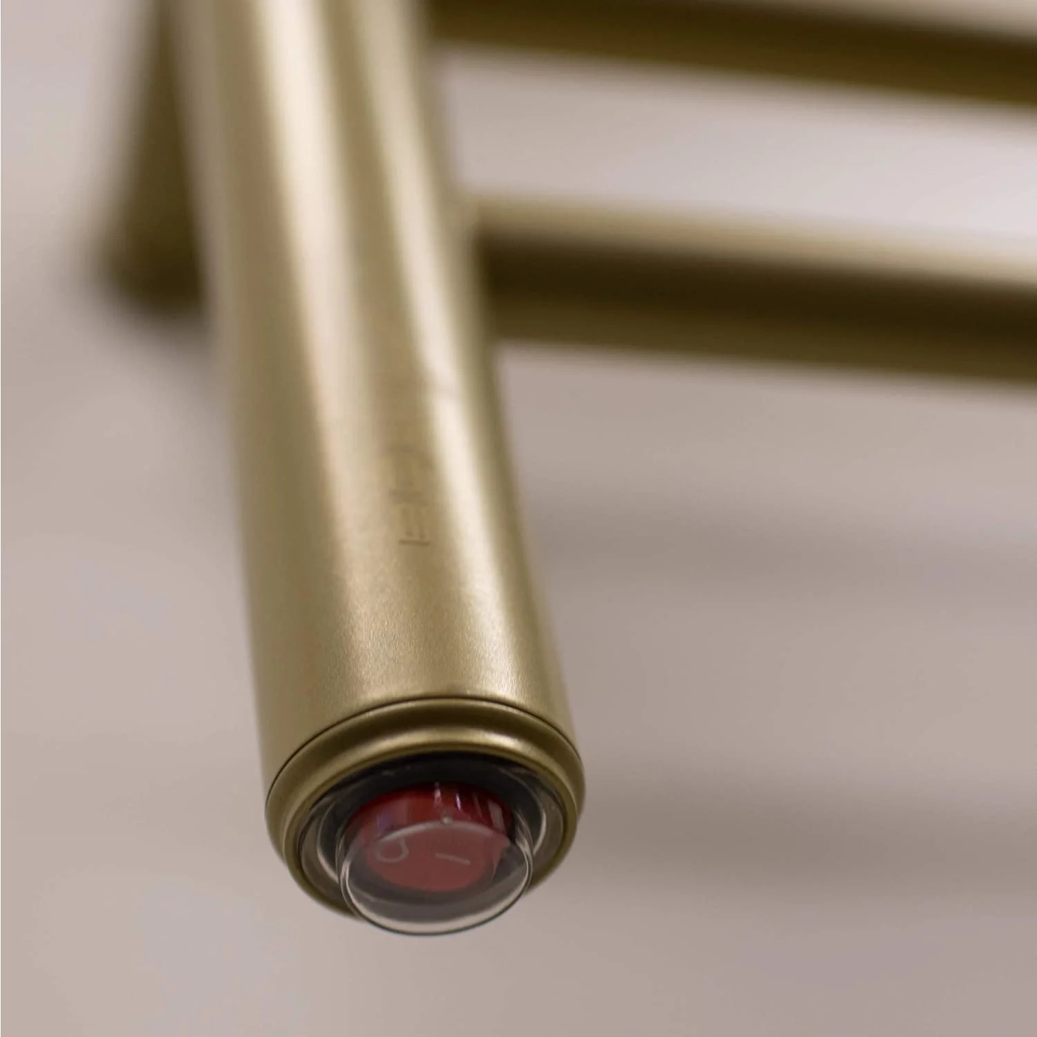 Amba Products 33.5" Gold Hardwired Straight 10 Polished Bar Towel Warmer