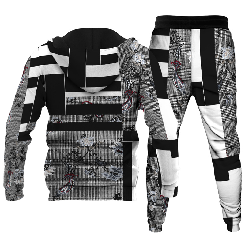Ensemble de sweat à capuche imprimé personnalisé pour homme 009
