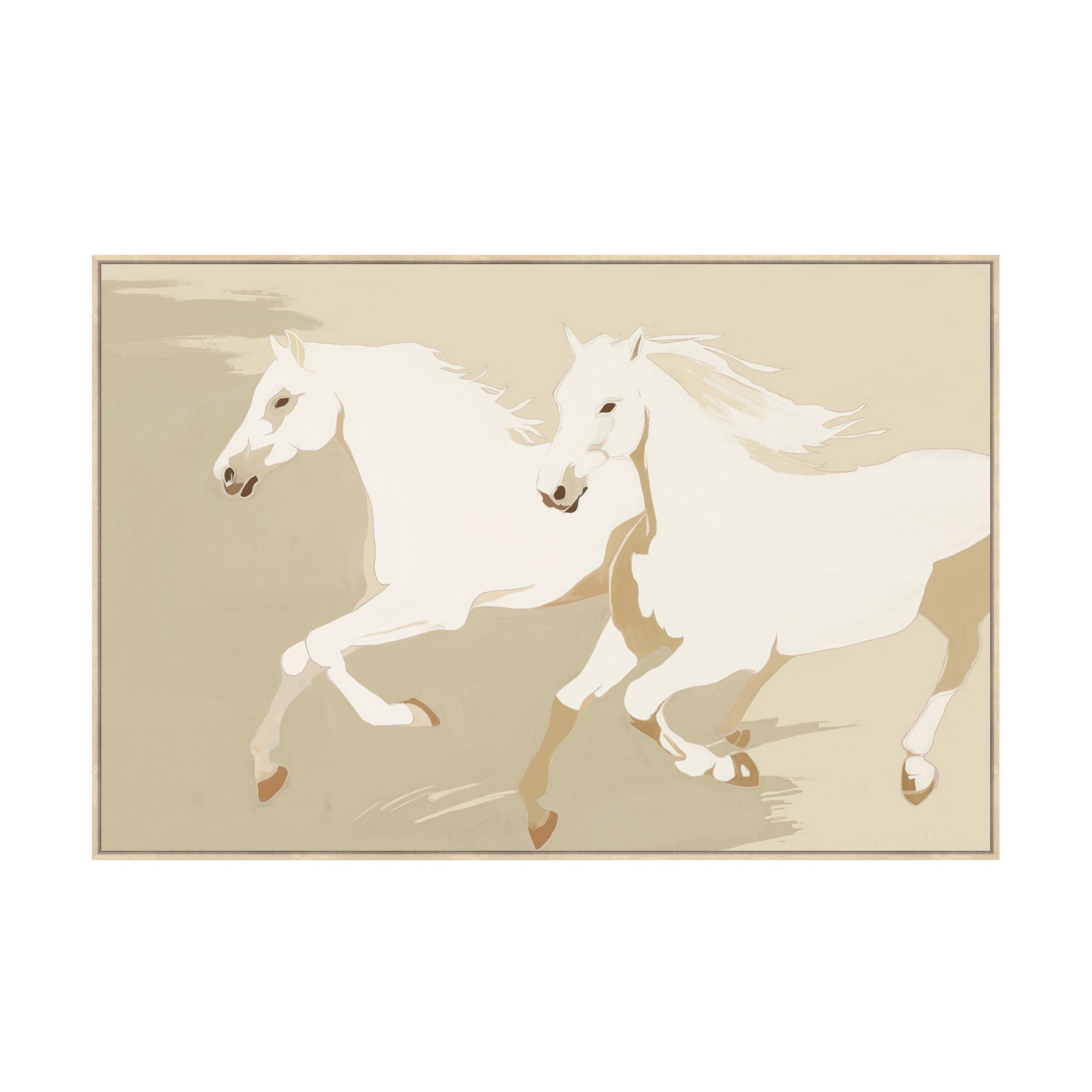 Running Free Framed Textured Print 150x100cm
