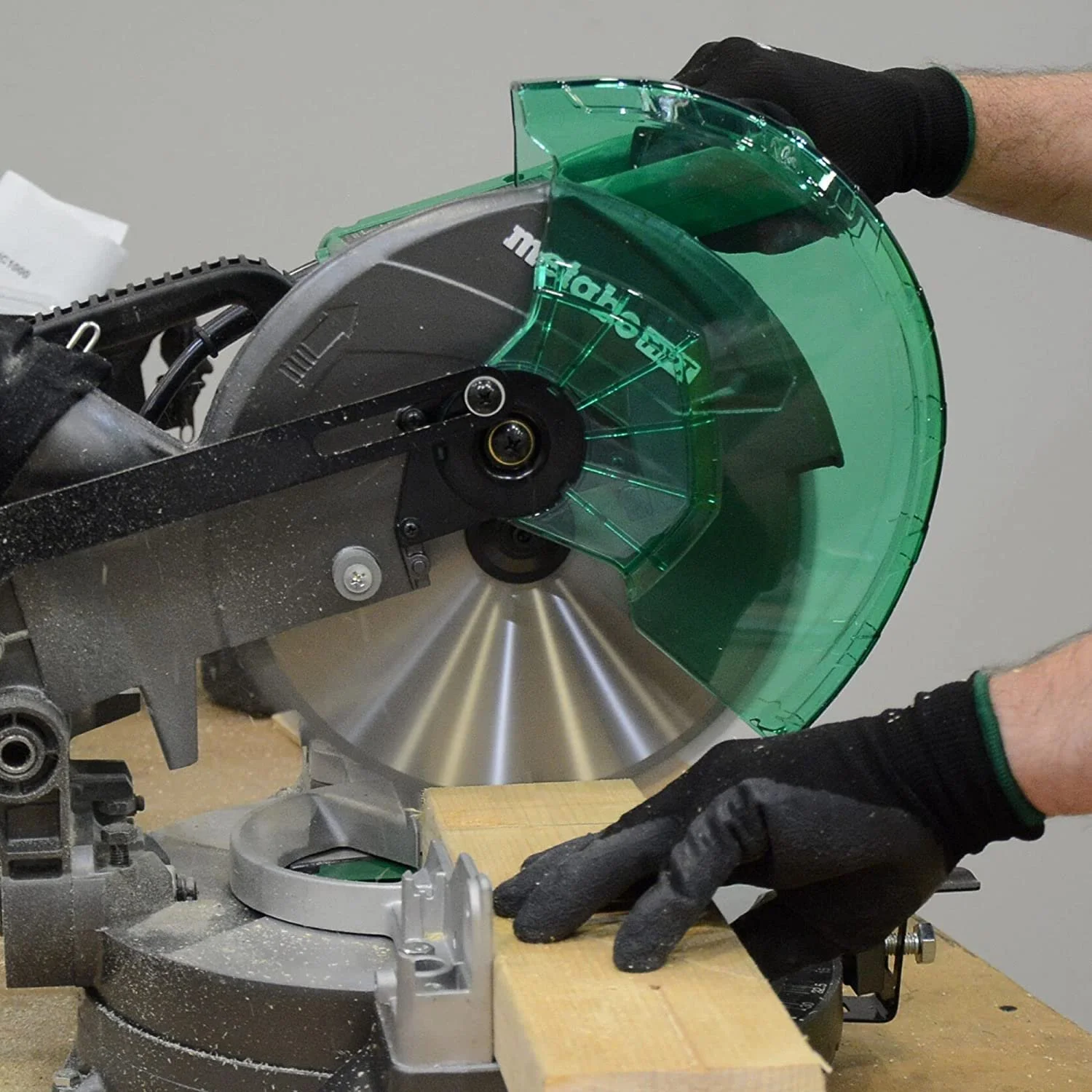10-Inch Compound Miter Saw, Single Bevel, 15-Amp Motor, 0-52 Miter Angle Range, 0-45 Bevel Range, Large Table, 10" 24T TCT Miter Saw Blade C10FCGS - Image 3