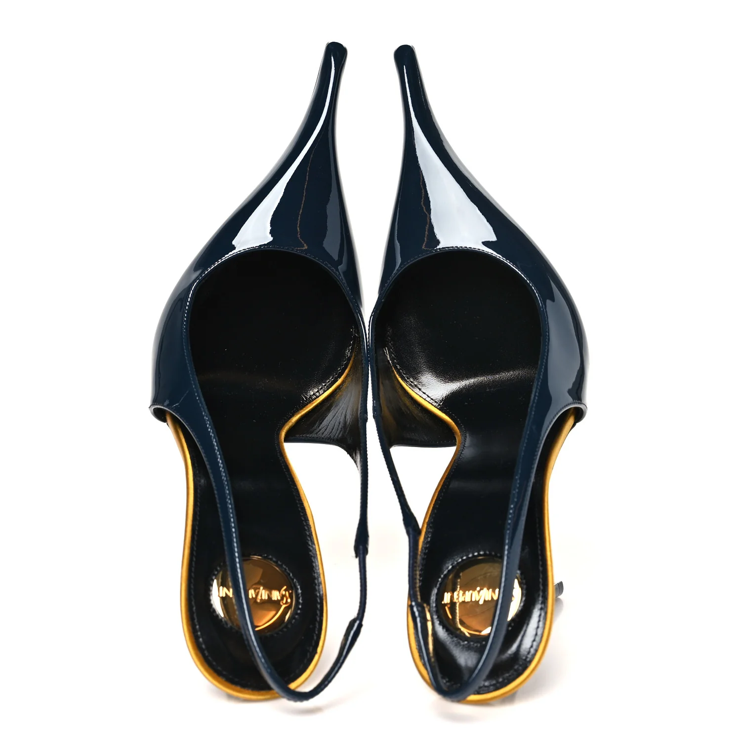 Vernice Seta Slingback Pumps 38 Overnight 38 Blue