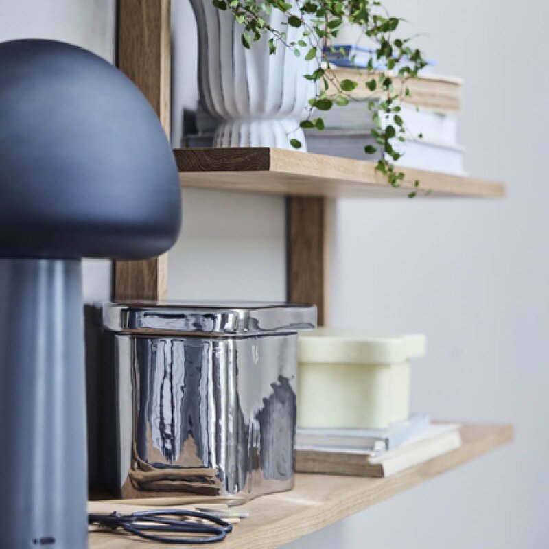Nellie bærbar LED-lampe 33 cm mørkegrå