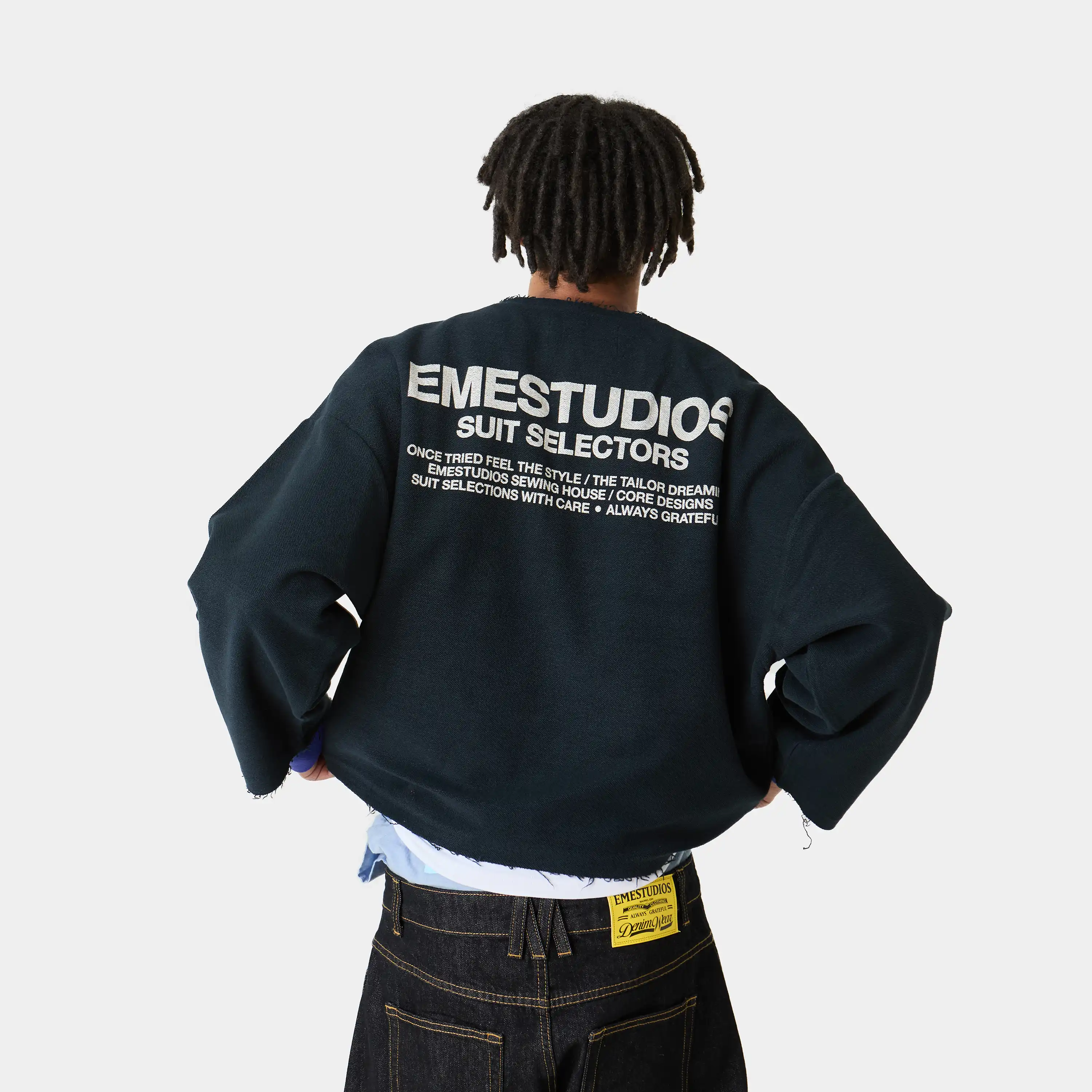 Suit Navy Oversized Crewneck