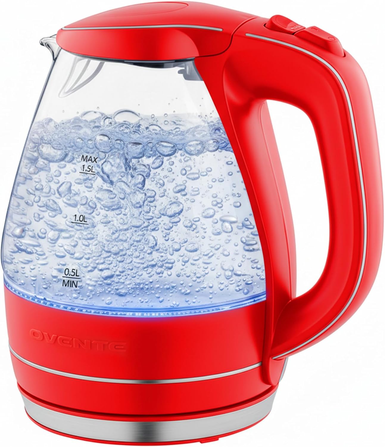 OVENTE 1.5L Glass Electric Kettle Water Boiler, Green KG83G
