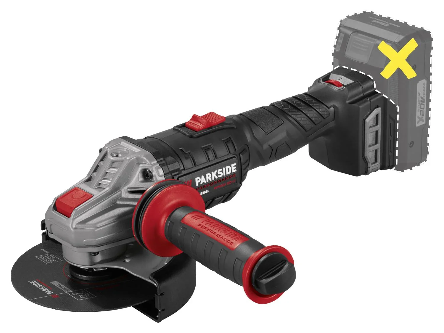 PARKSIDE PERFORMANCE Meuleuse dangle sans fil PPWSA 20-Li A1,  125 mm, 20 V