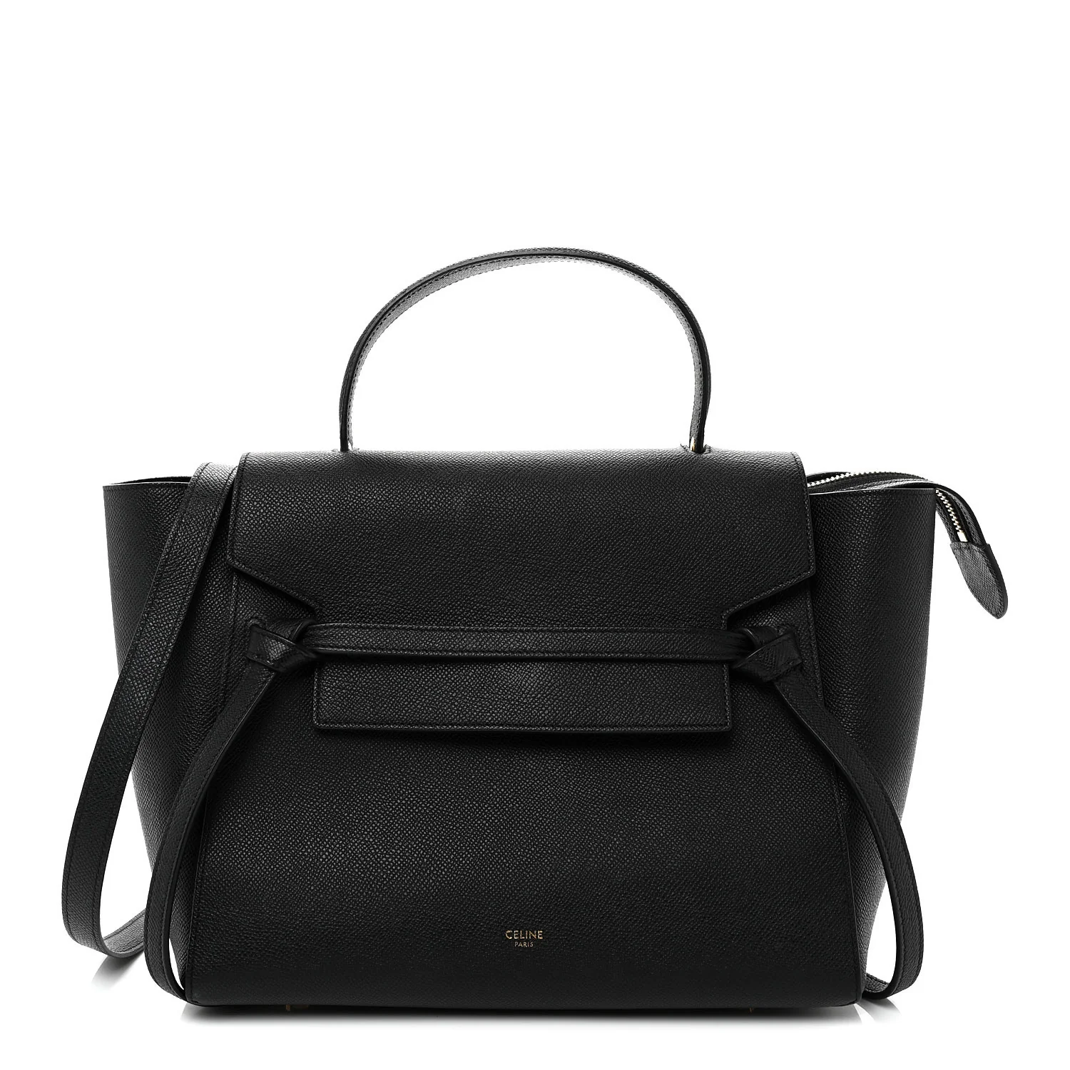 Grained Calfskin Mini Belt Bag Black