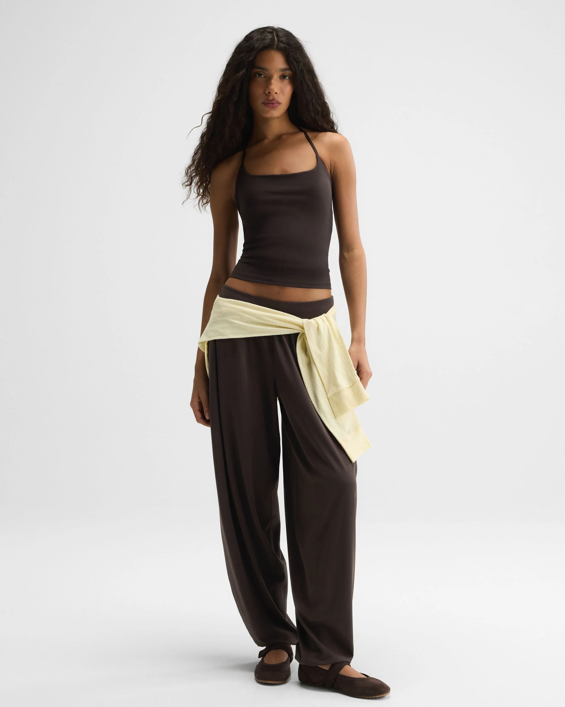 Balloon Yoga Pant - Coffee Bean