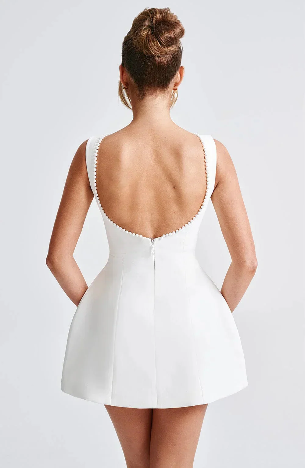 Robe de cocktail pour femme à dos noué