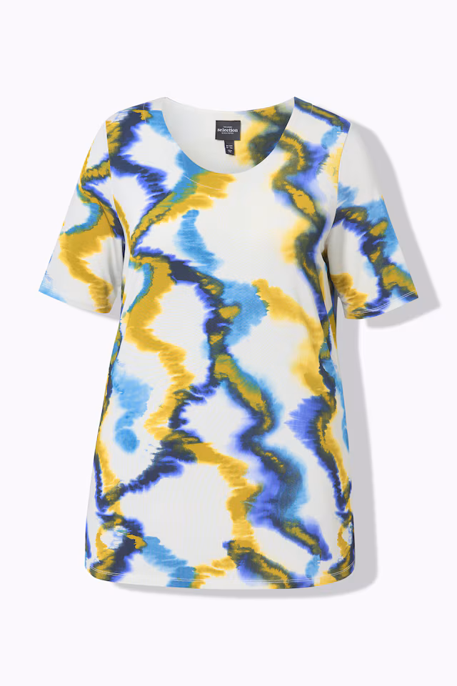 Colorful Short Sleeve Slinky Top