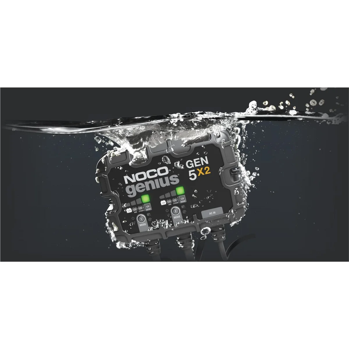 Genius GEN5X2: 2-Bank 10A (5A/Bank) 12V Onboard Battery Charger and Maintainer - Image 2
