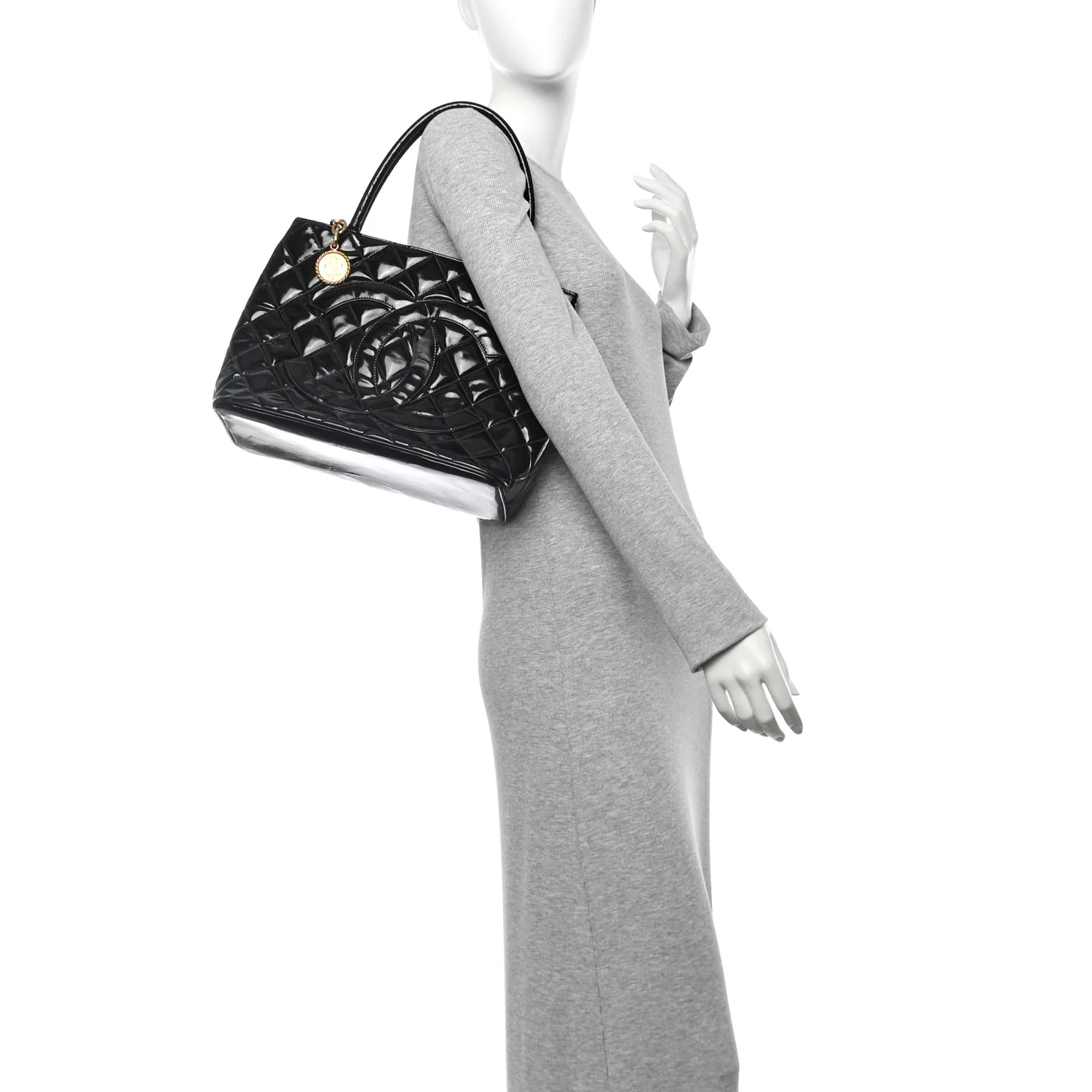 Patent Medallion Tote Black
