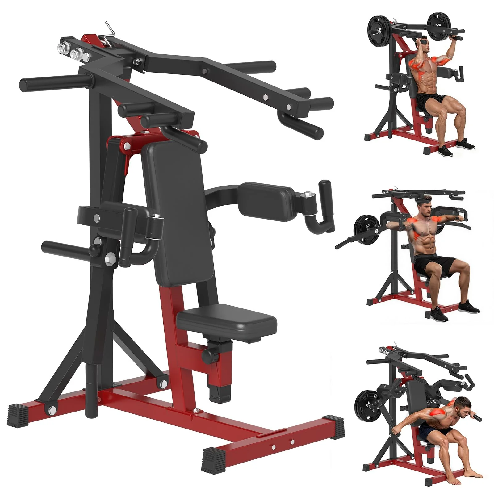 AECOJOY Deltoid and Shoulder Press Machine, 3-in-1 Shoulder-Specific Machine with Shoulder Press, Lateral Raise & Reverse Fly