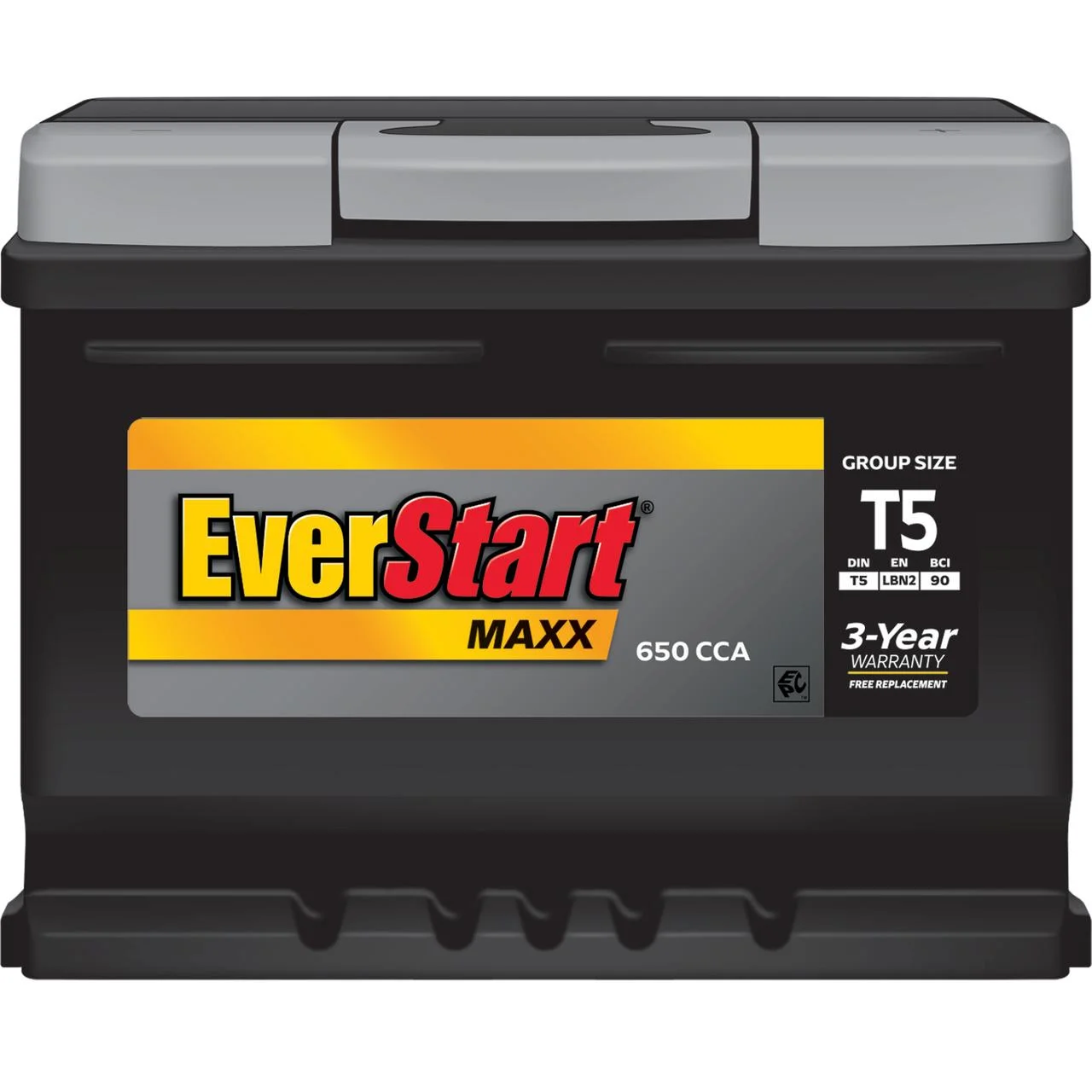Maxx Lead Acid Automotive Battery, Group Size T5 12 Volt, 650 CCA 95 RC - Image 3