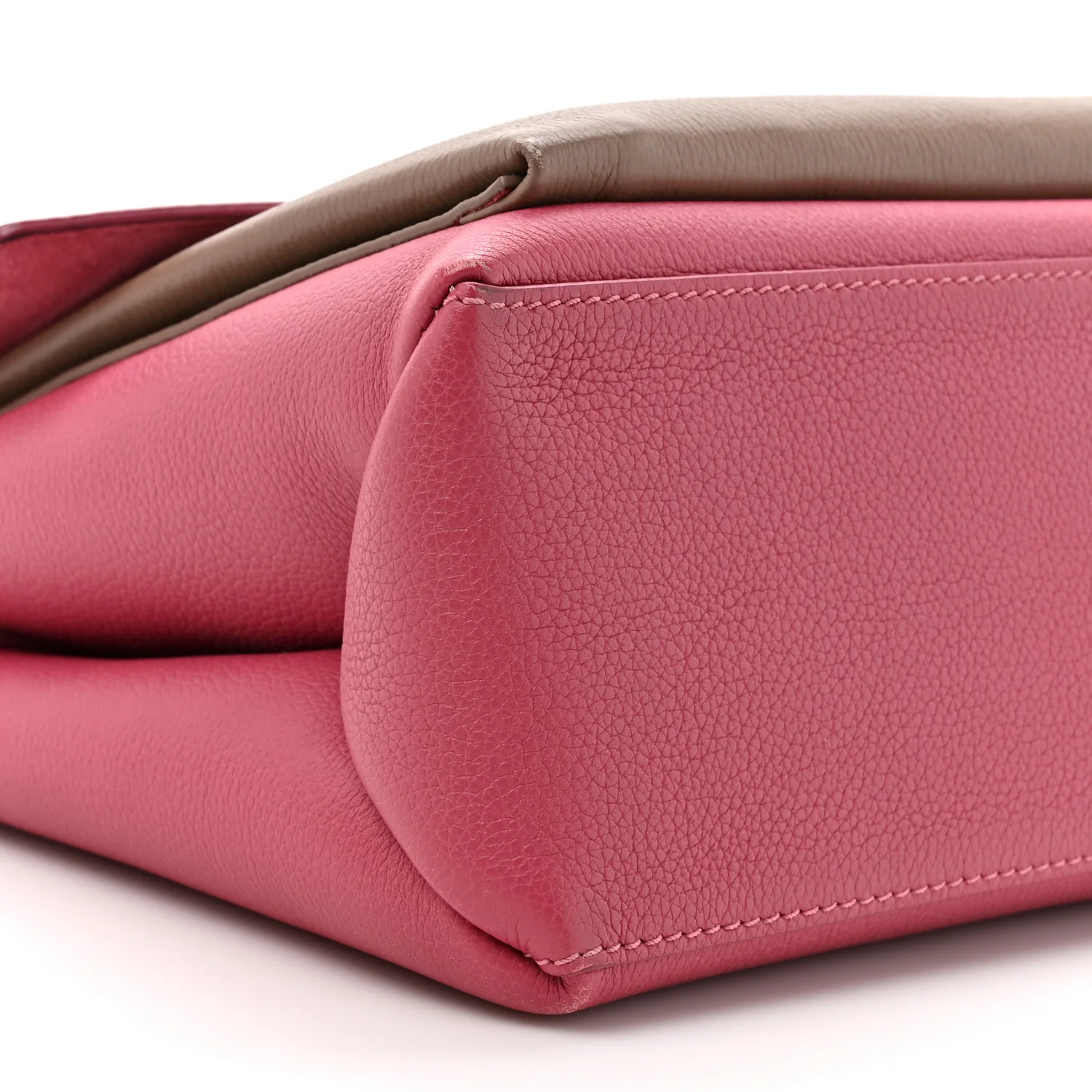 Soft Calfskin My Lockme Top Handle Lie De Vin Oxford Greige
