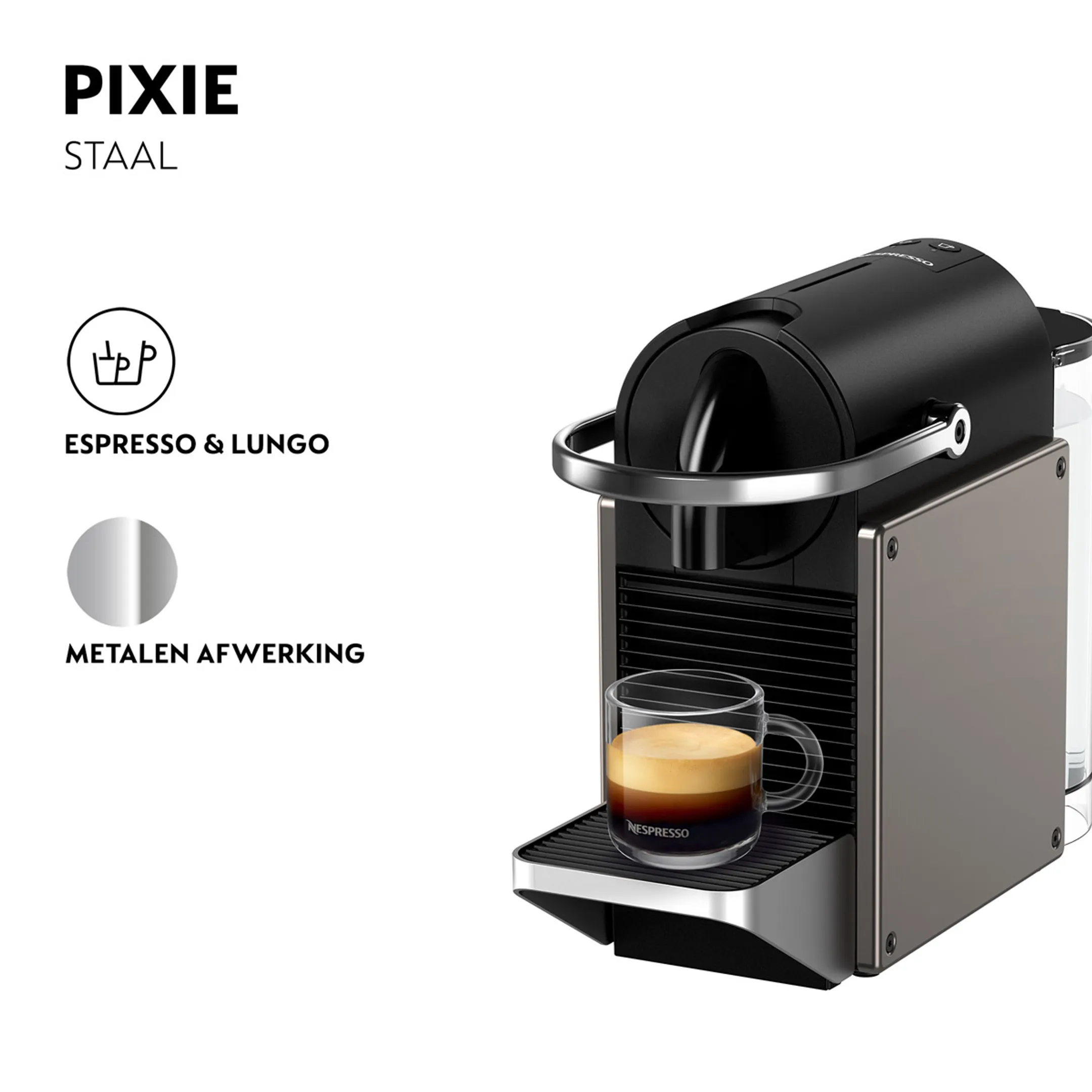 Krups Nespresso Koffiemachine Pixie Redesign Titan