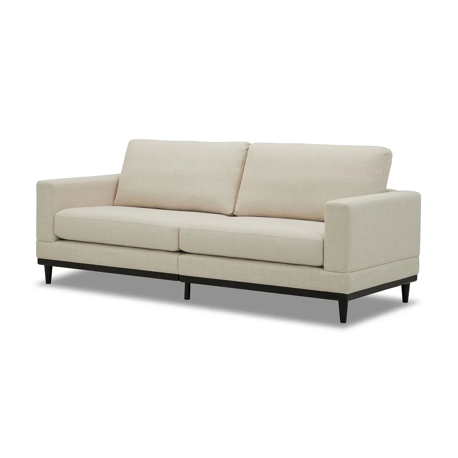 Better Homes & Gardens Springwood Wood Frame 83.46 Couch, Beige Velvet