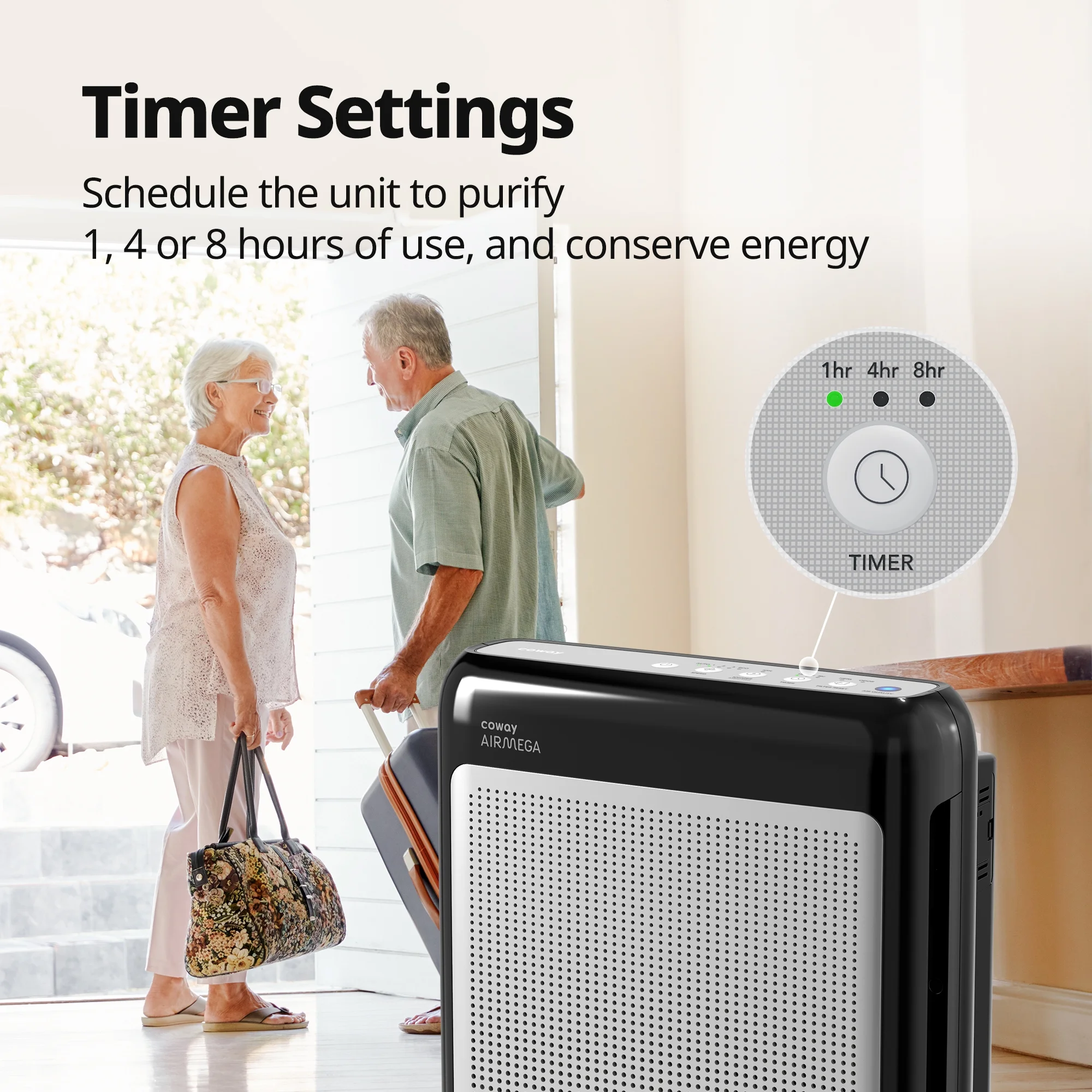 Air Purifier Airmega 200M True HEPA with 361 sq. ft. Coverage in Black - Image 9