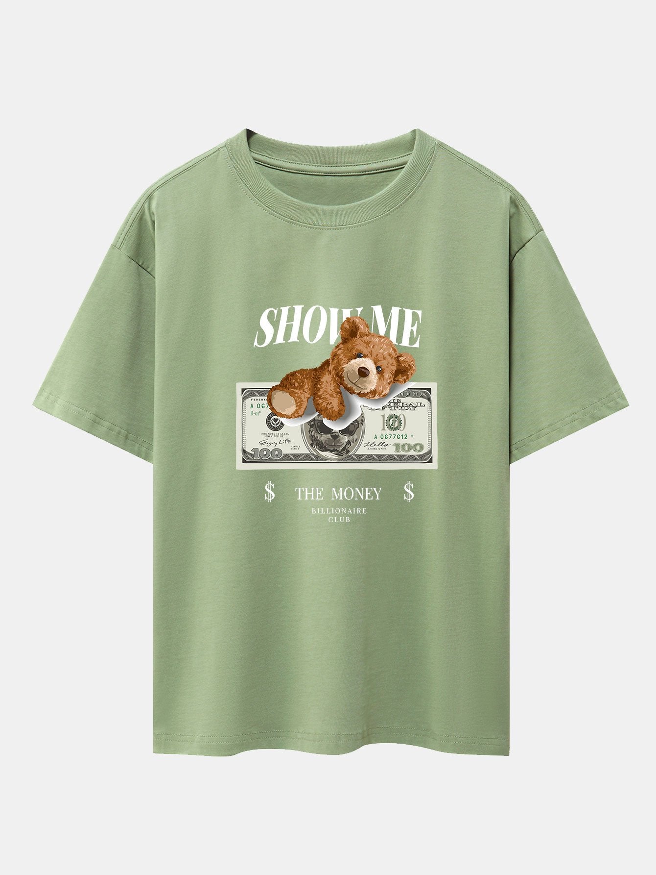 T-shirt oversize épais à imprimé ours en peluche