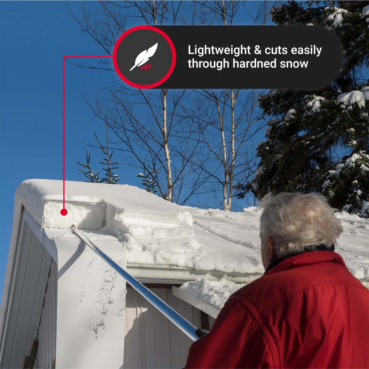 Premium Snow Rake 30 ft Handle 10 ft Snow Slide Image 6