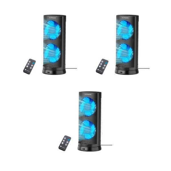 Dual Oscillating Tower Fan with Remote Control