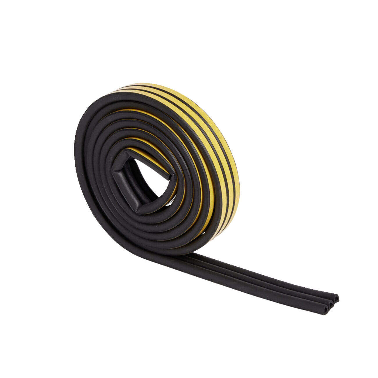 Joint d'isolation adhésif rond pour porte et fenêtre 9mm L7,5m noir