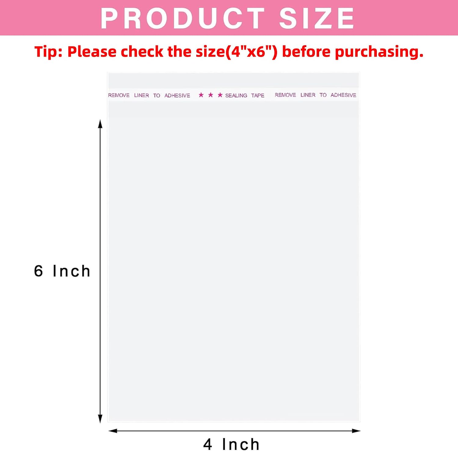 Morepack 4x6 In Cookie Bags Clear Self Sealing Cellophane Treat Bags 200Pcs