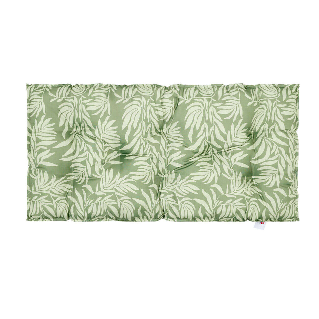 Coussin assise format palette motif feuillage 120x60xH8cm