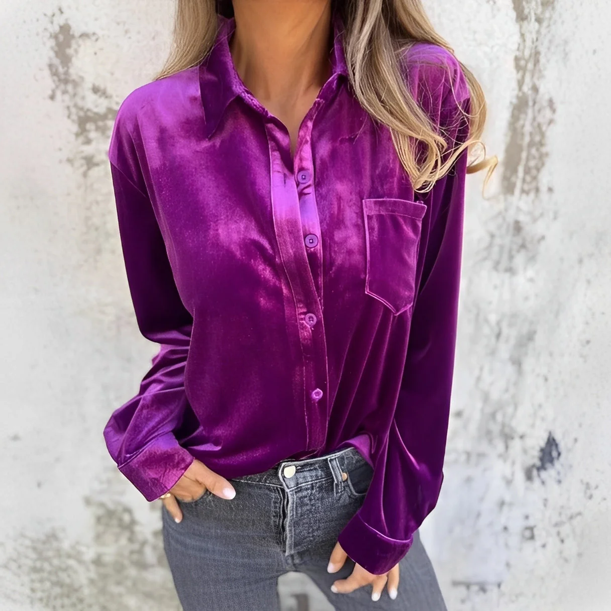Jessie - Blouse à Manches Longues avec Boutons