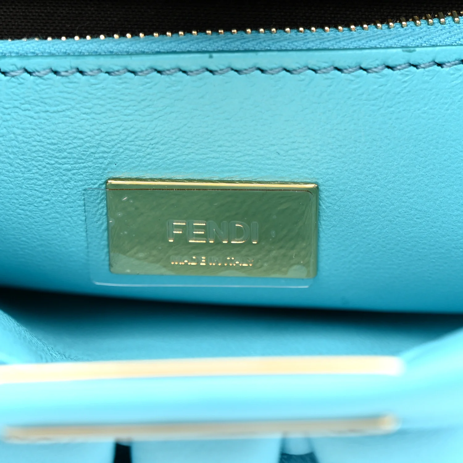 Shiny Nappa Small Peekaboo Click Bag Pool