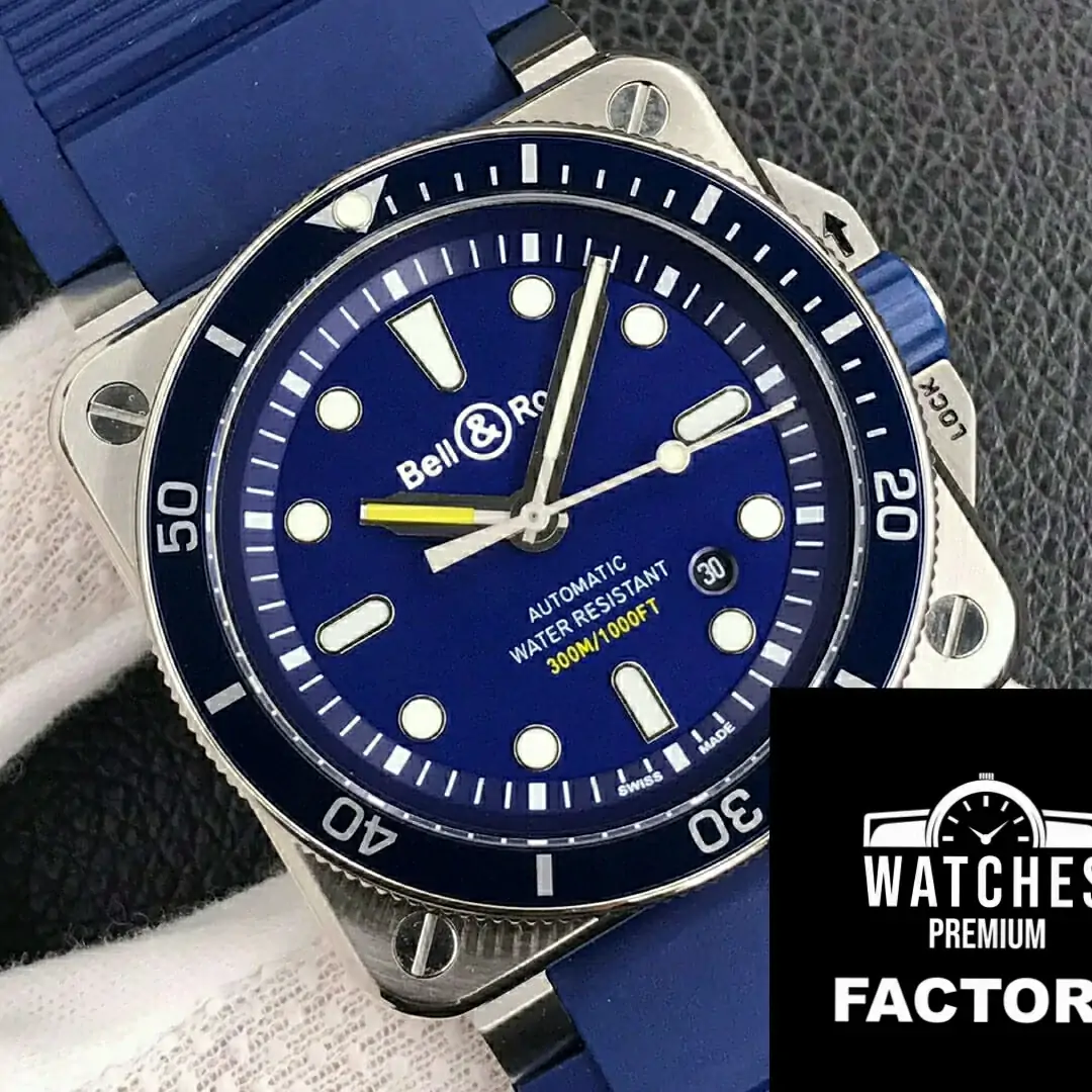 Bell & Ross BR0392-D-BU-ST / SRB Blue Strap