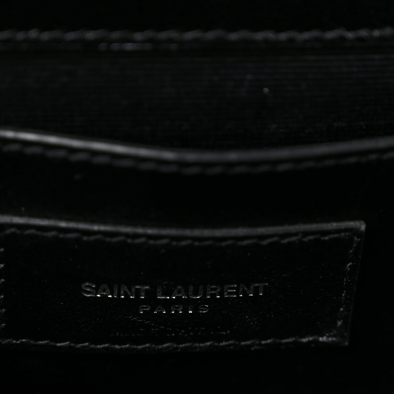 Grain De Poudre Medium Classic Monogram Kate Satchel Black White