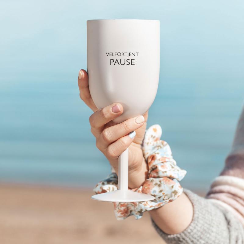 Vinglass termo VELFORTJENT PAUSE 40 cl hvit