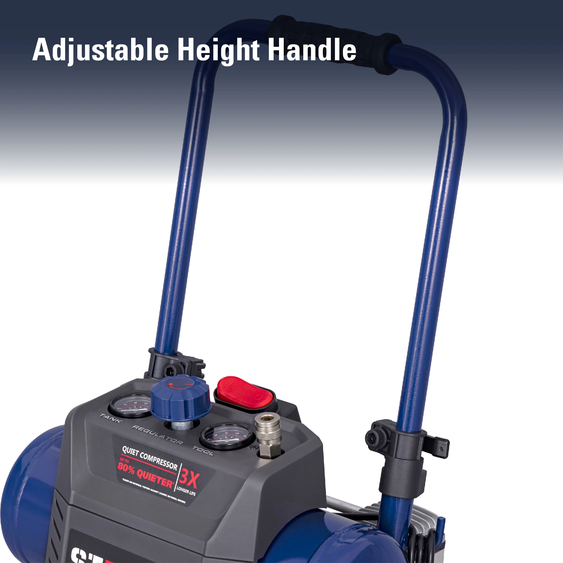 Ultra Quiet 4.5 Gallon 150 PSI Portable Electric Oil-Free Air Compressor, Professional Series - Image 6