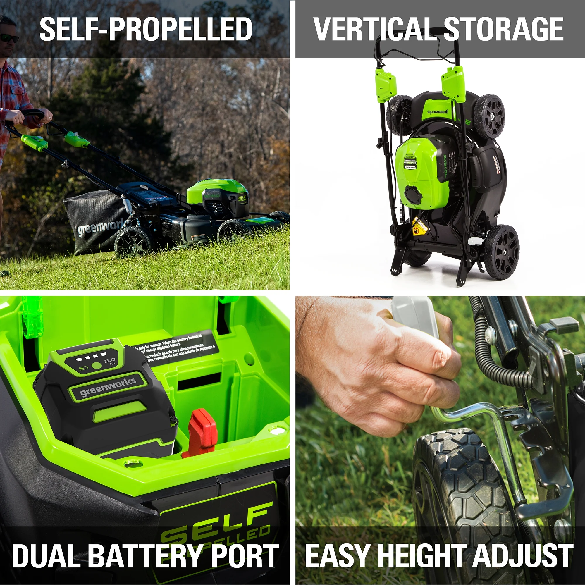 40V 21-inch Brushless Self-Propelled Lawn Mower W/5.0 Ah Battery and Charger, 2516402 - Image 7