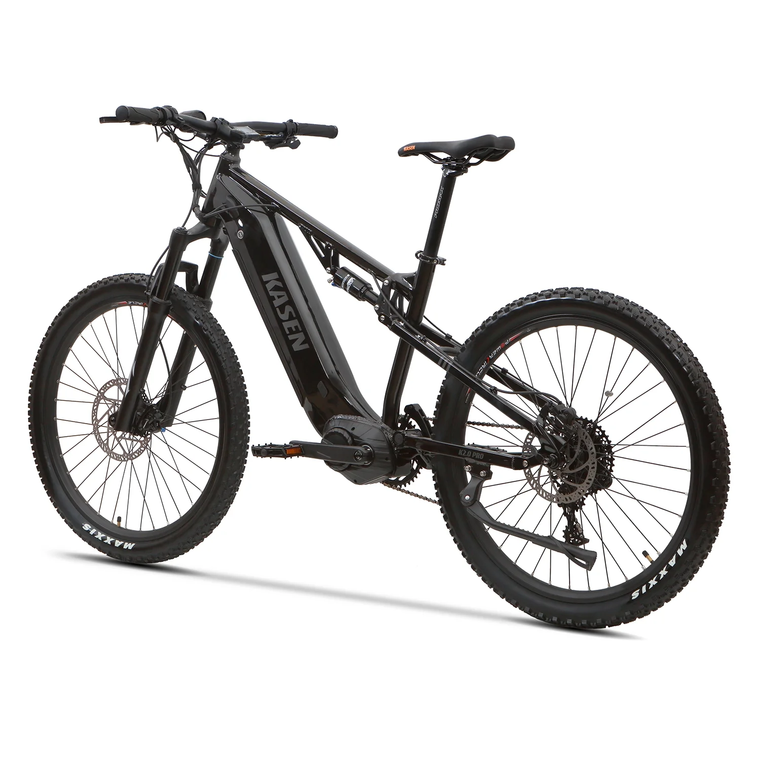 Electric Mountain Bike Mid-driven 500w 48v 15ah Full Suspension Throttle and Pedal Assist(Black) - Image 6