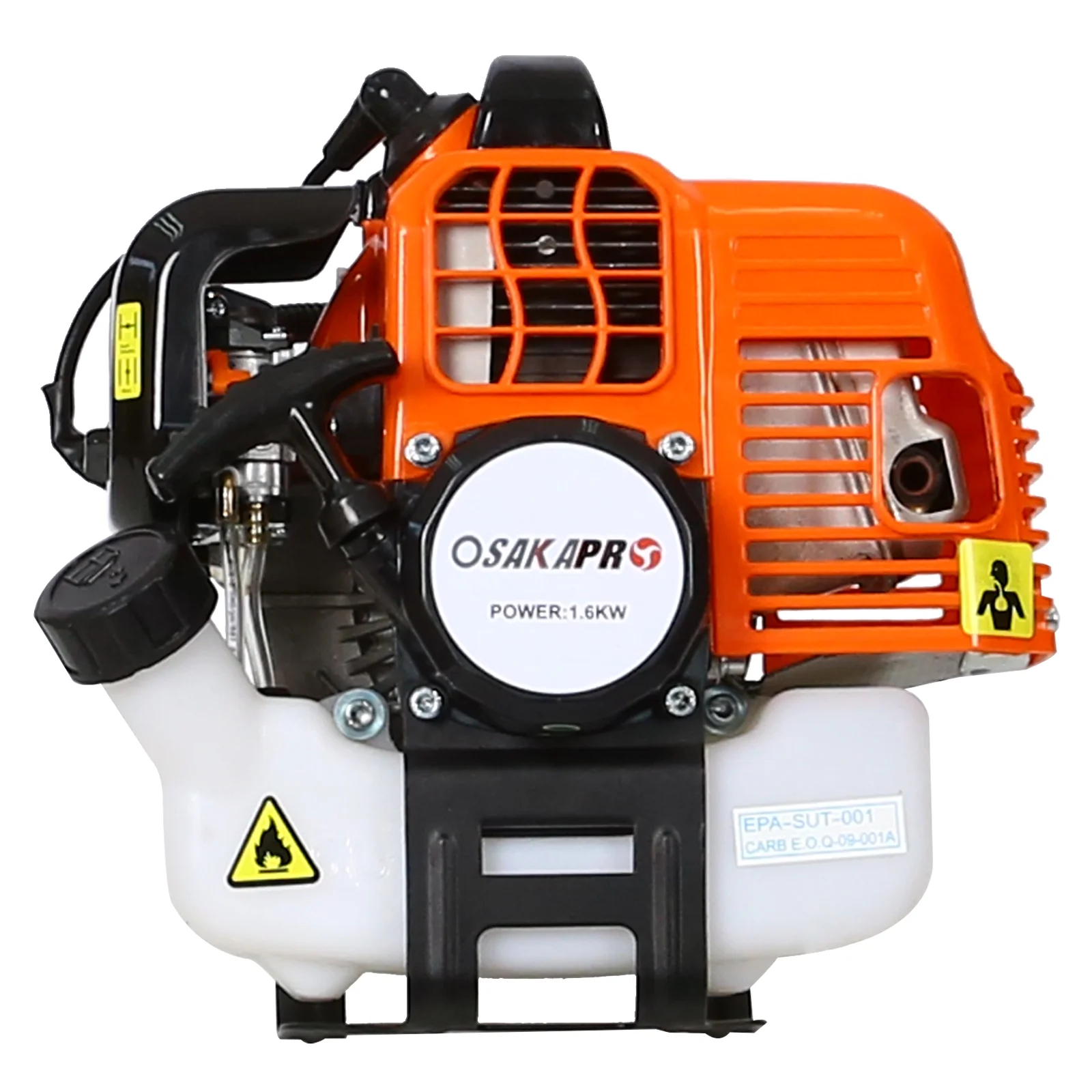 4 in 1 String Trimmer, Gas Powered Weed Eater Multi-Functional Trimming Tool for Lawn Care, 33CC 2-Cycle Grass Trimmer with Gas Pole Saw, Hedge Trimmer, Grass Trimmer, Brush Cutter, Orange(33CC 2-Cycle Gas Powered Weed Eater, Orange/Black) - Image 5