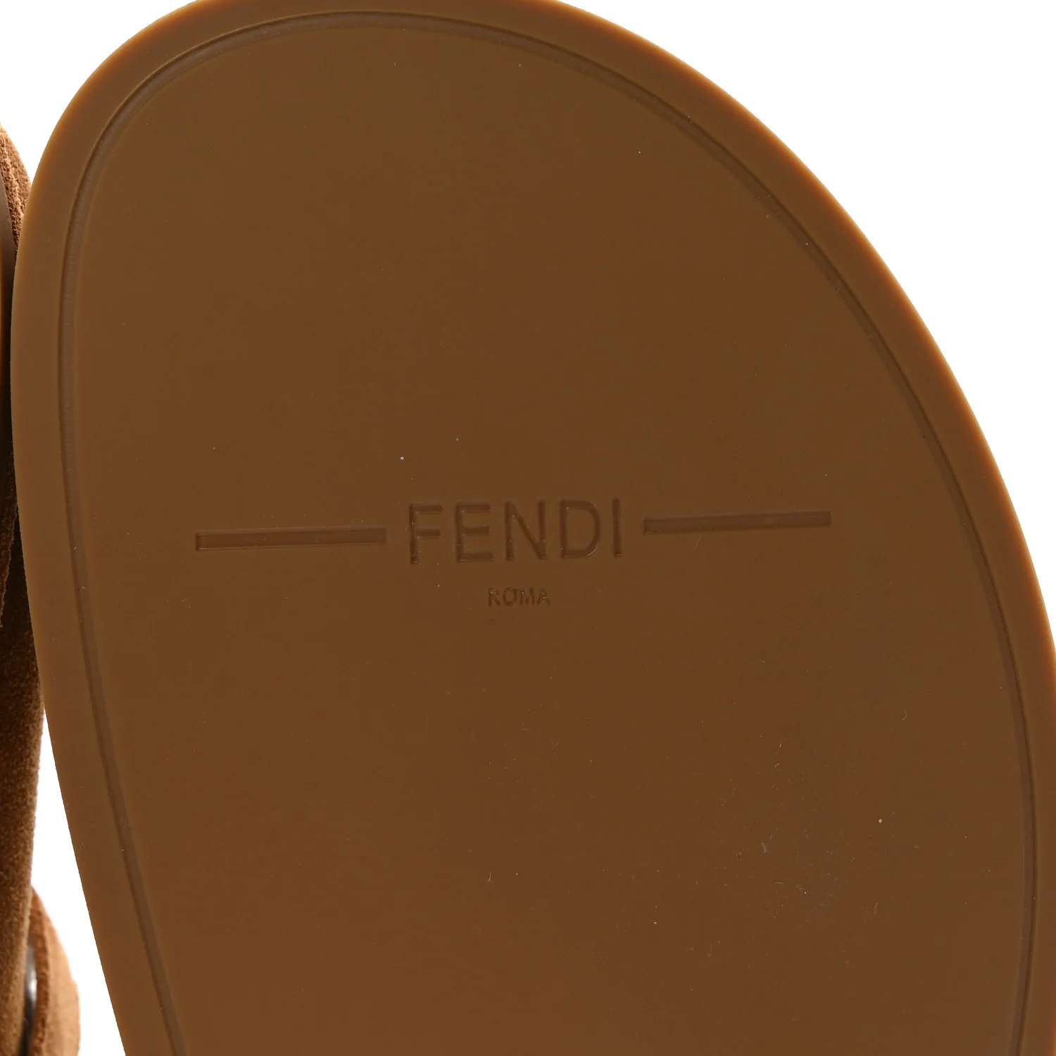 Suede Shearling Fendi Feel Buckled Clogs 38 Caramel Latte