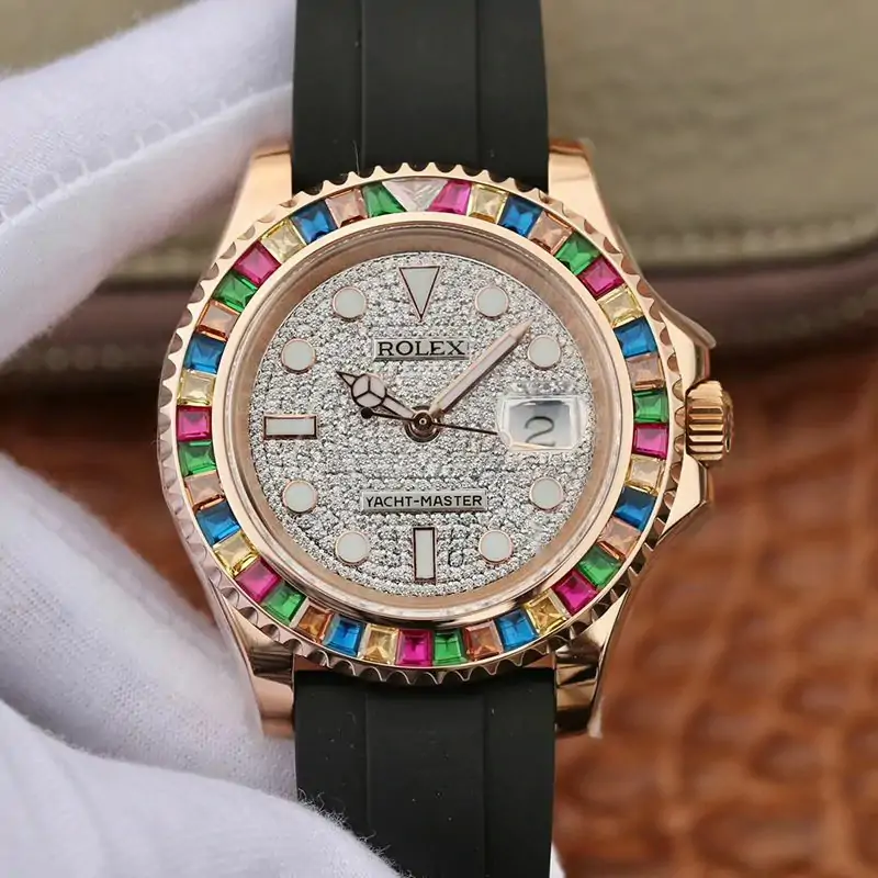 Rolex Oyster Perpetual Yacht Master 116695 Silver Diamonds Dial