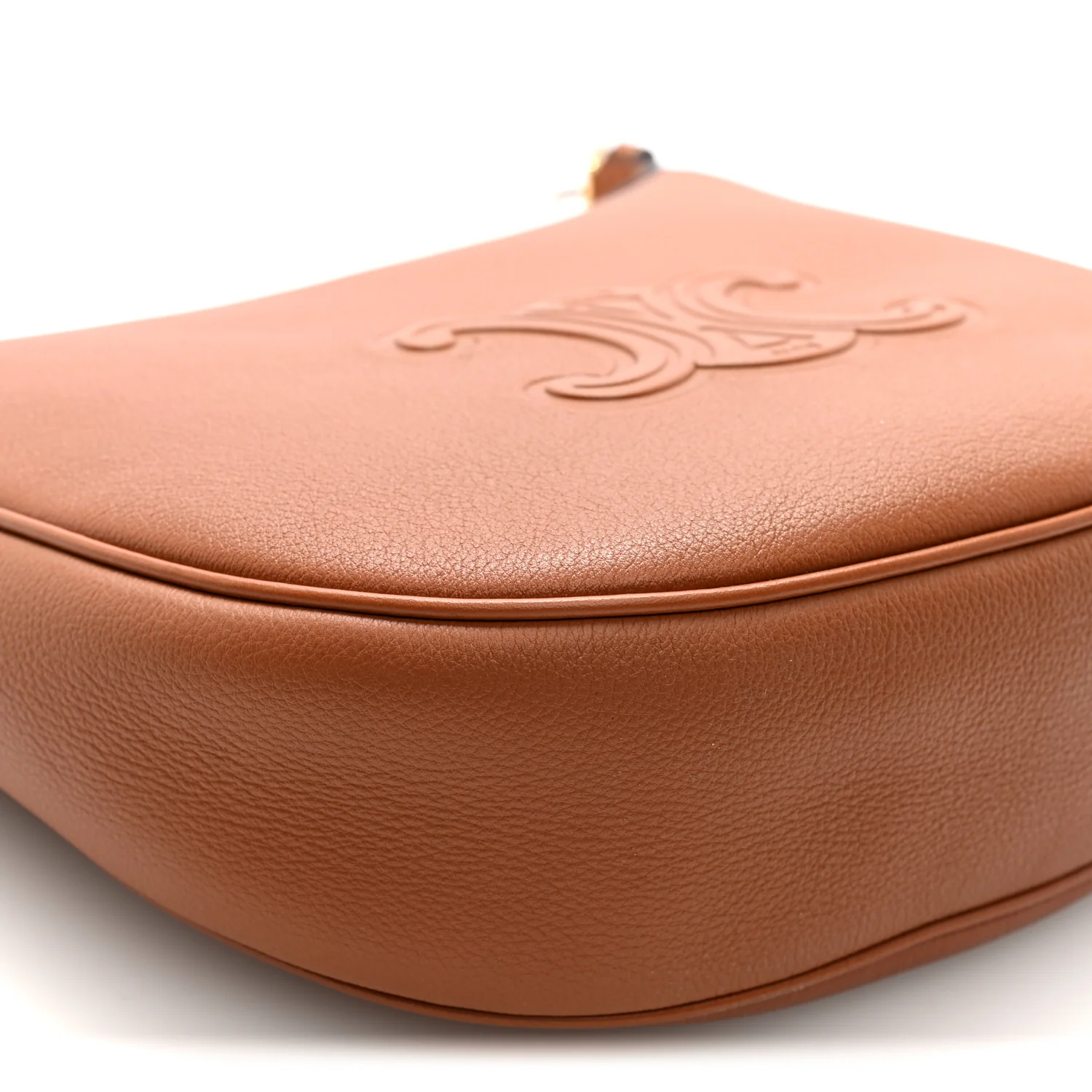 Supple Calfskin Small Triomphe Heloise Shoulder Bag Tan