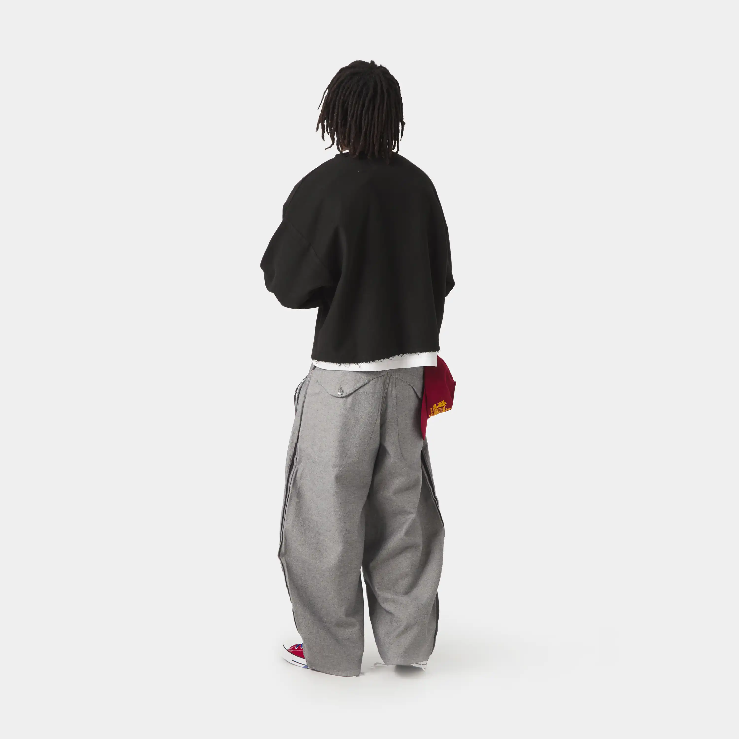 Patches Black Oversized Crewneck